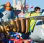 Toddlers on the Dumbo Ride at Disney World